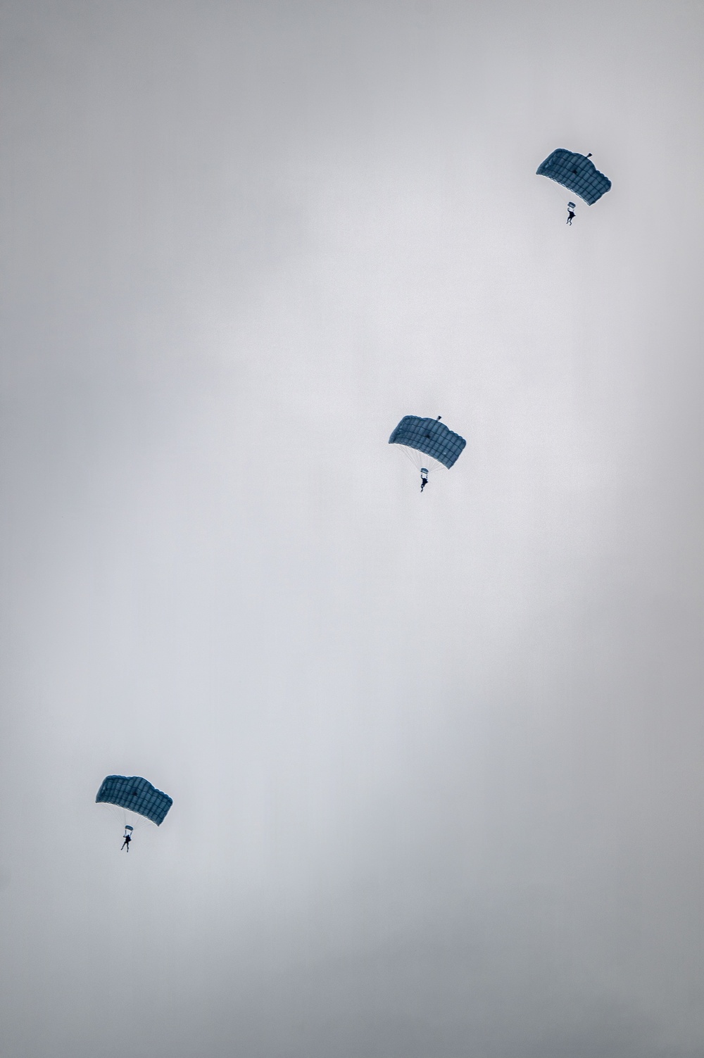 U.S. Navy personnel conduct airborne training over Yokota Air Base
