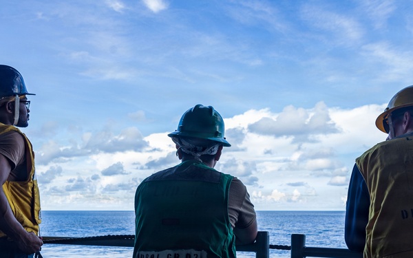 U.S. Sailors Assigned To Boxer Conduct A Replenishment-at-Sea Aboard USS Boxer