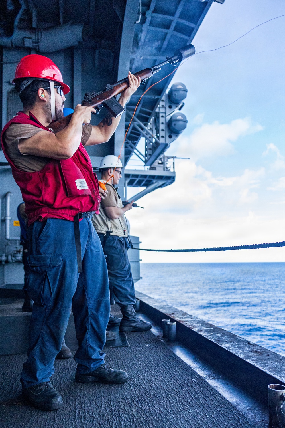 U.S. Sailors Assigned To Boxer Conduct A Replenishment-at-Sea Aboard USS Boxer