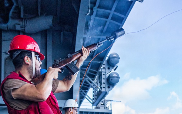 U.S. Sailors Assigned To Boxer Conduct A Replenishment-at-Sea Aboard USS Boxer