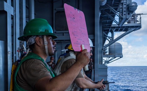 U.S. Sailors Assigned To Boxer Conduct A Replenishment-at-Sea Aboard USS Boxer