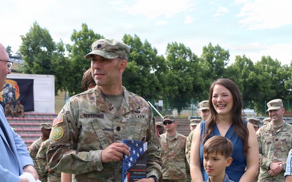 Baumholder District Mayor Honors 16th STB Commander with Farewell Presentation