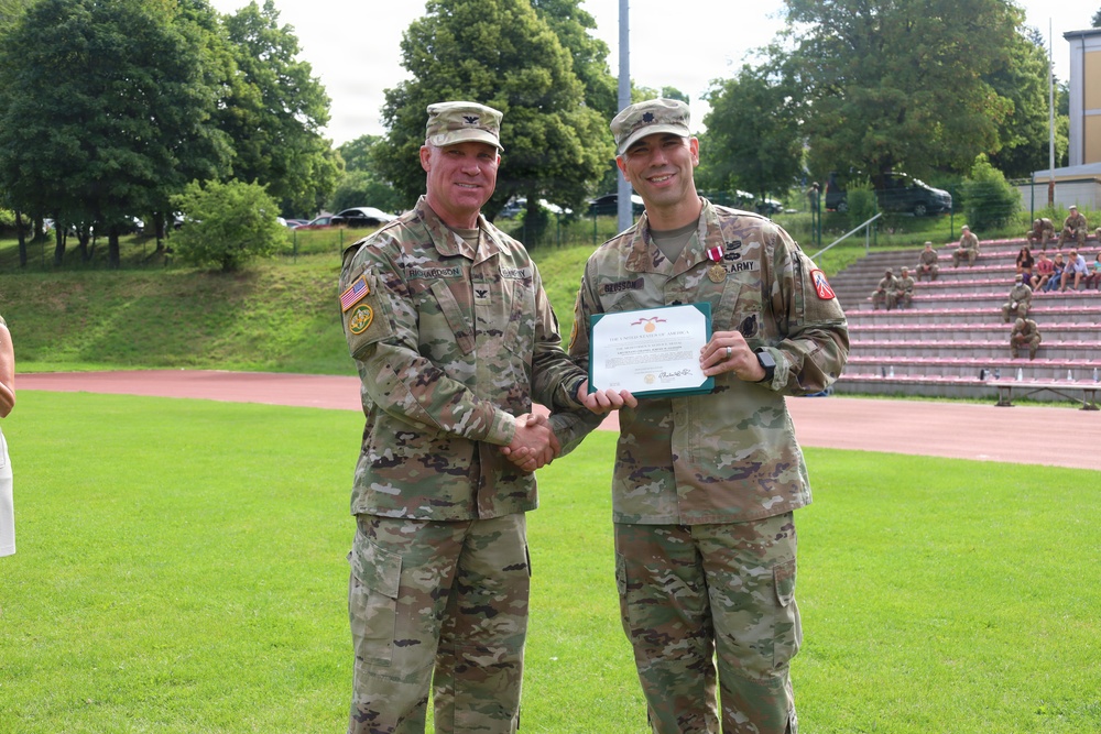 Honoring Service: 16th SB Commander Recognizes Outgoing STB Leader with Meritorious Service Medal