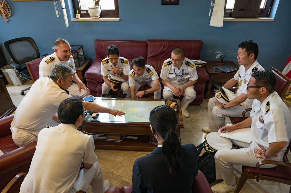 Naval Station Rota commanding officer meets with JMSDF members