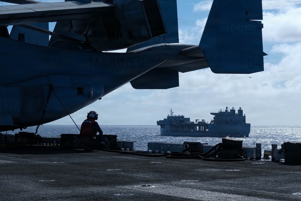 USS Boxer, USS Portland, USS John L. Canley Sail in Formation