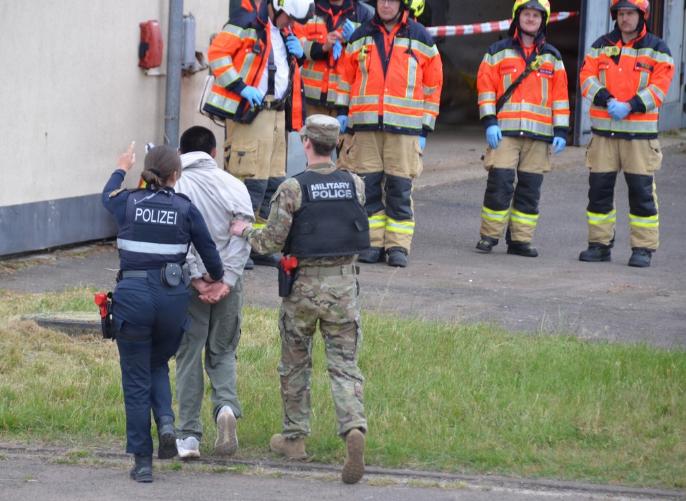 USAG Rheinland-Pfalz, German first responders train for joint emergency response