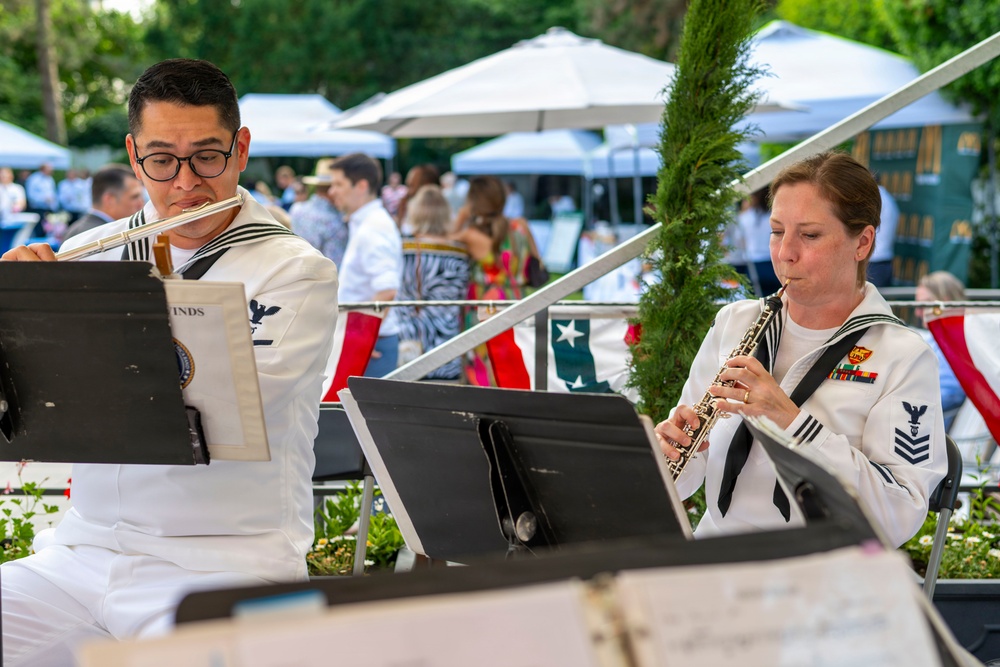 Naval Quintet plays reception250