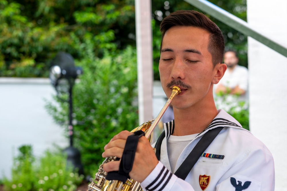 Naval Quintet plays reception250