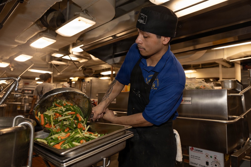 George H.W. Bush Conducts Food Service