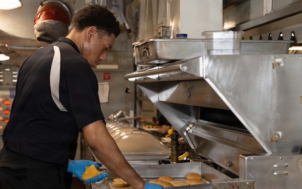 George H.W. Bush Conducts Food Service