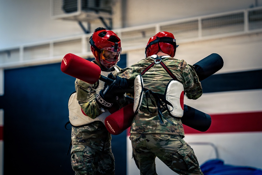 Air Defenders Participate in Pugil Stick Matches, in Sembach, Germany