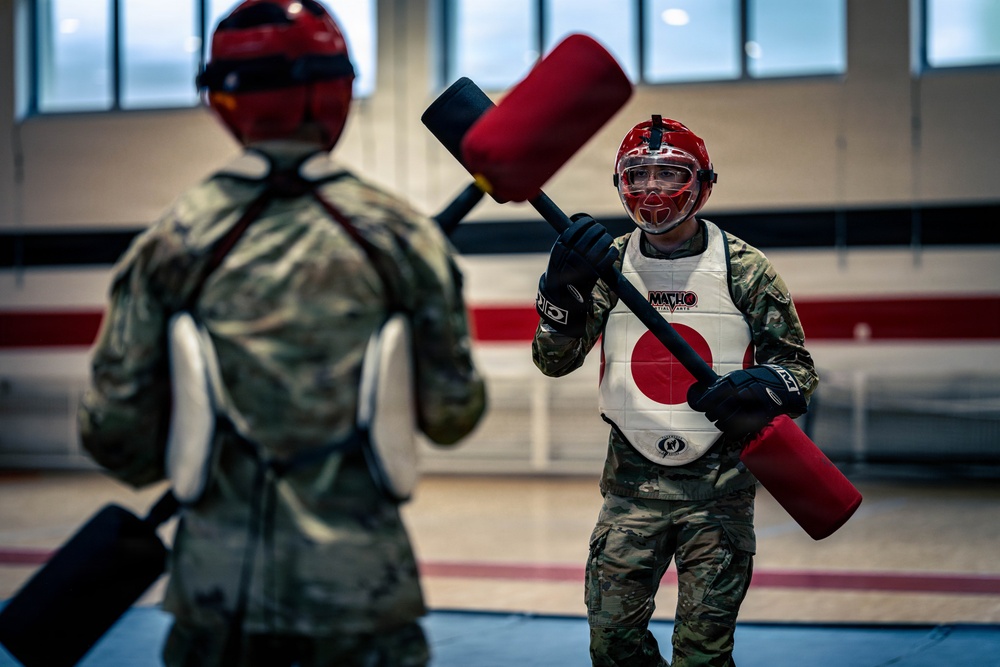 Air Defenders Participate in Pugil Stick Matches, in Sembach, Germany