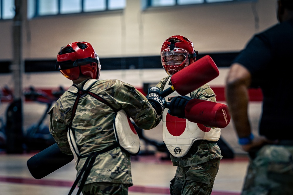 Air Defenders Participate in Pugil Stick Matches, in Sembach, Germany