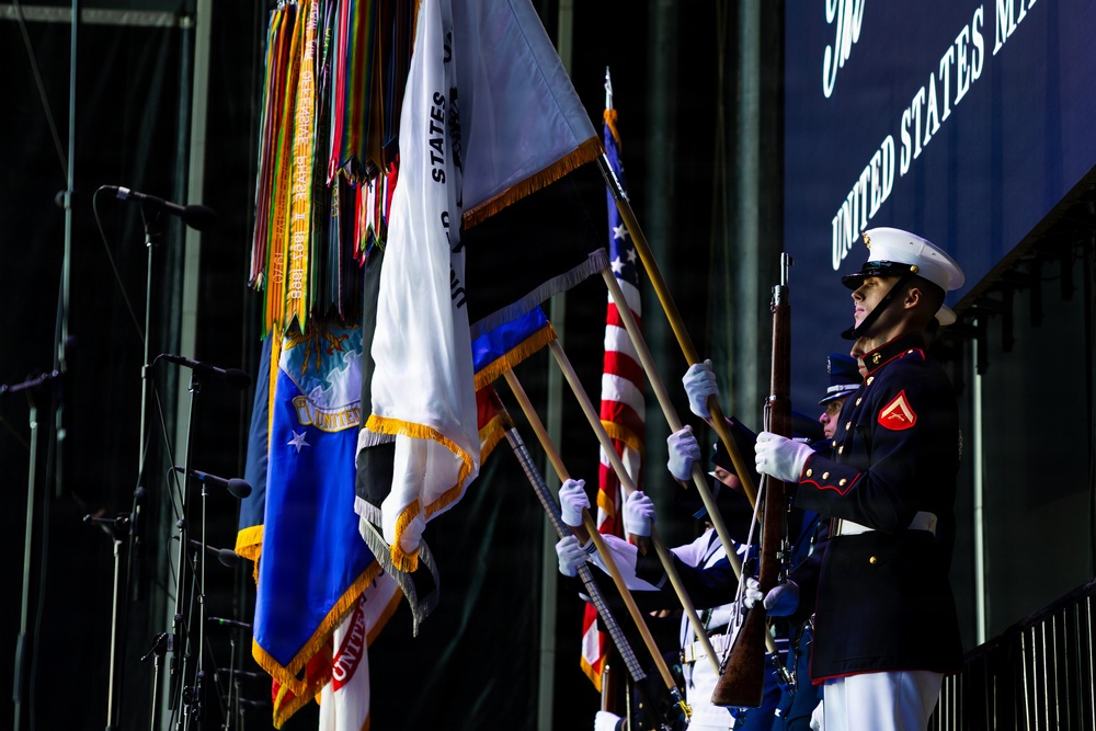 Joint Armed Forces Color Guard Presents the Colors at Great American State Fair Kickoff