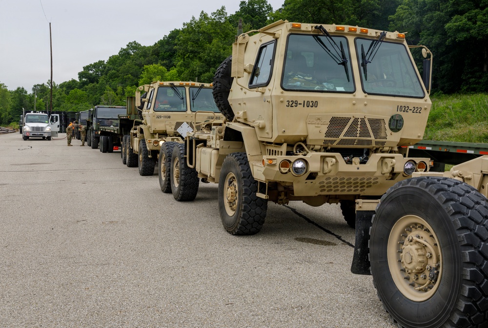 Convoy Fueling Up at Operation Patriot Press
