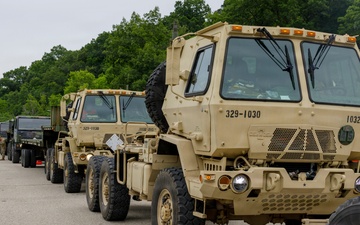 Convoy Fueling Up at Operation Patriot Press