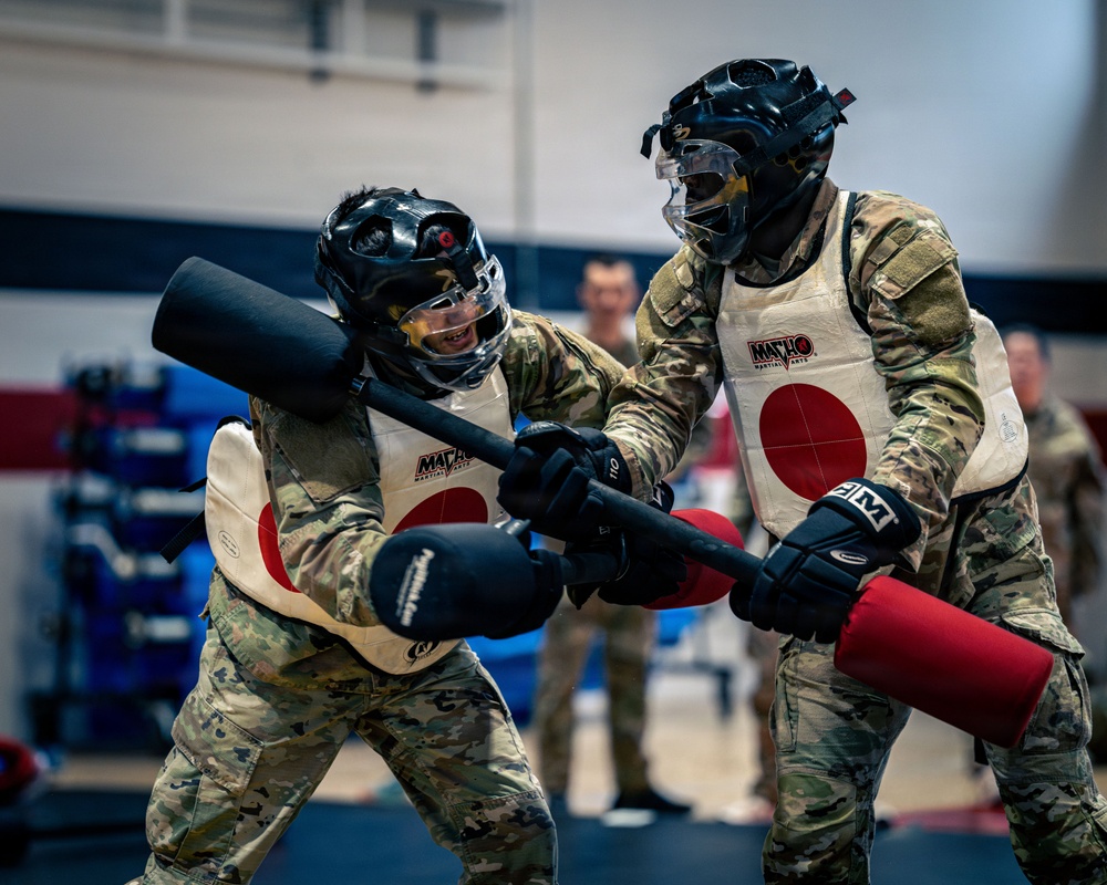 Air Defenders Participate in Pugil Stick Matches, in Sembach, Germany
