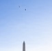 U.S. Air Force F-16 Fighting Falcons fly over A Kick-off Celebration for the Great American State Fair