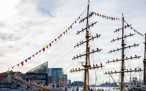 ARC Gloria Moors in Baltimore Harbor for SAIL250MD