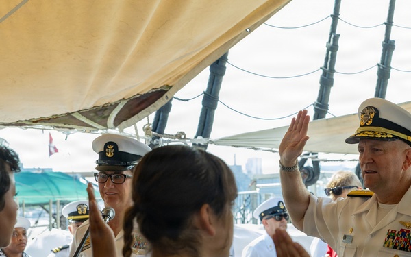 Oath of Enlistment Ceremony Aboard the USS Constellation