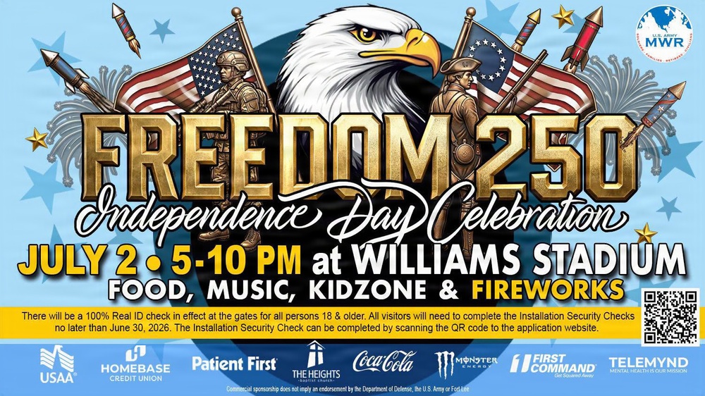 Fort Lee Freedom 250 to feature music, food, massive fireworks