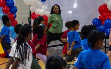 Presidentially Fit: local schoolchildren take Presidential Fitness Test at JBA
