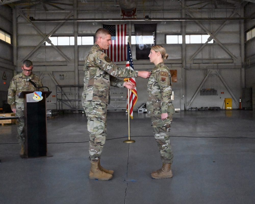 104th Fighter Wing commissions enlisted member with over 13 years in service