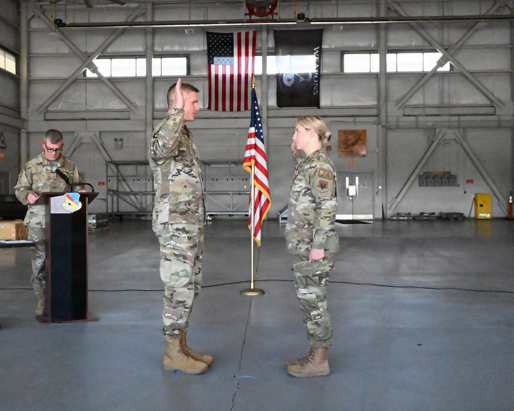 104th Fighter Wing commissions enlisted member with over 13 years in service