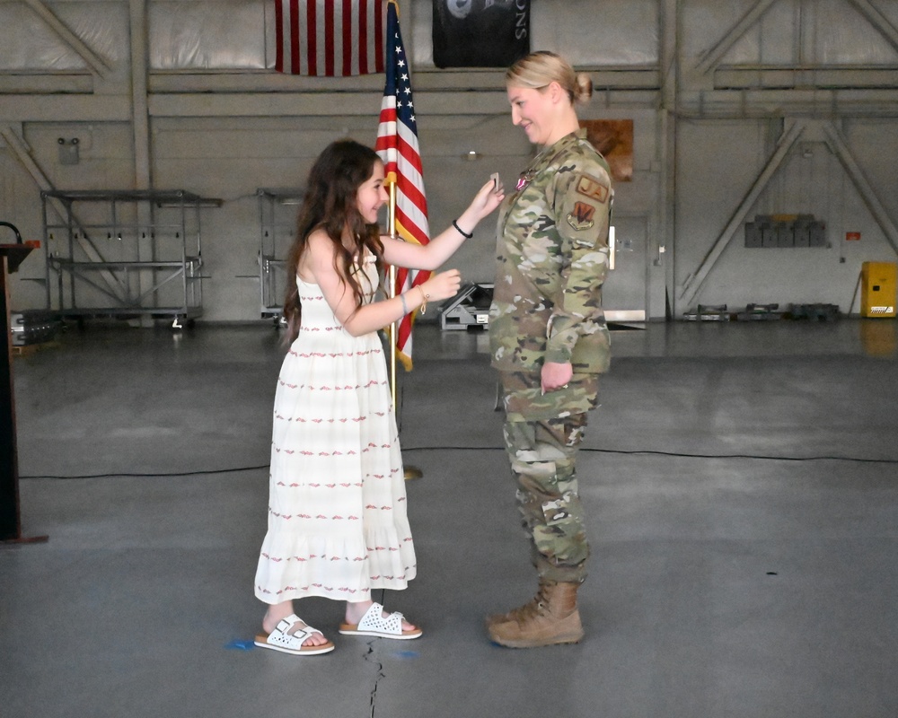 104th Fighter Wing commissions enlisted member with over 13 years in service