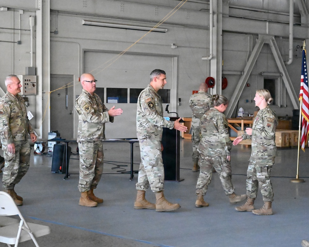 104th Fighter Wing commissions enlisted member with over 13 years in service