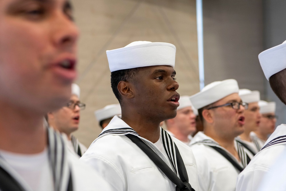 Recruit Training Command Pass-in-review graduation