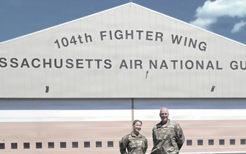 104th Fighter Wing commissions enlisted member with over 13 years in service
