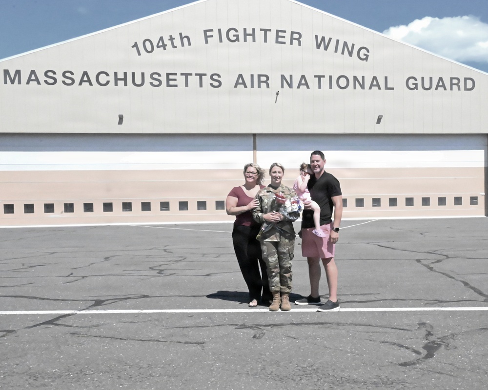 104th Fighter Wing commissions enlisted member with over 13 years in service