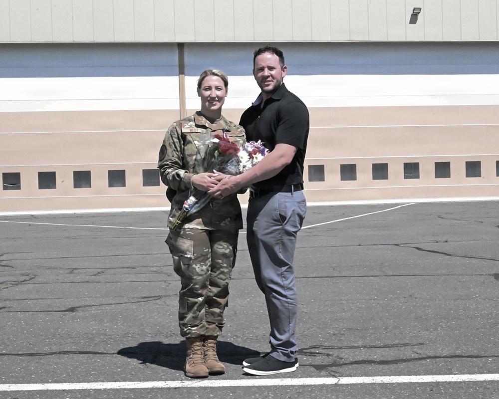 104th Fighter Wing commissions enlisted member with over 13 years in service