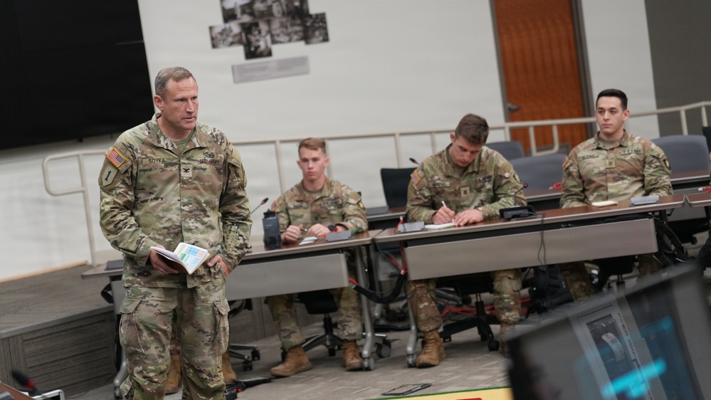 Col. Soyka gives safety brief to West Point cadets