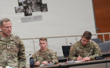 Col. Soyka gives safety brief to West Point cadets