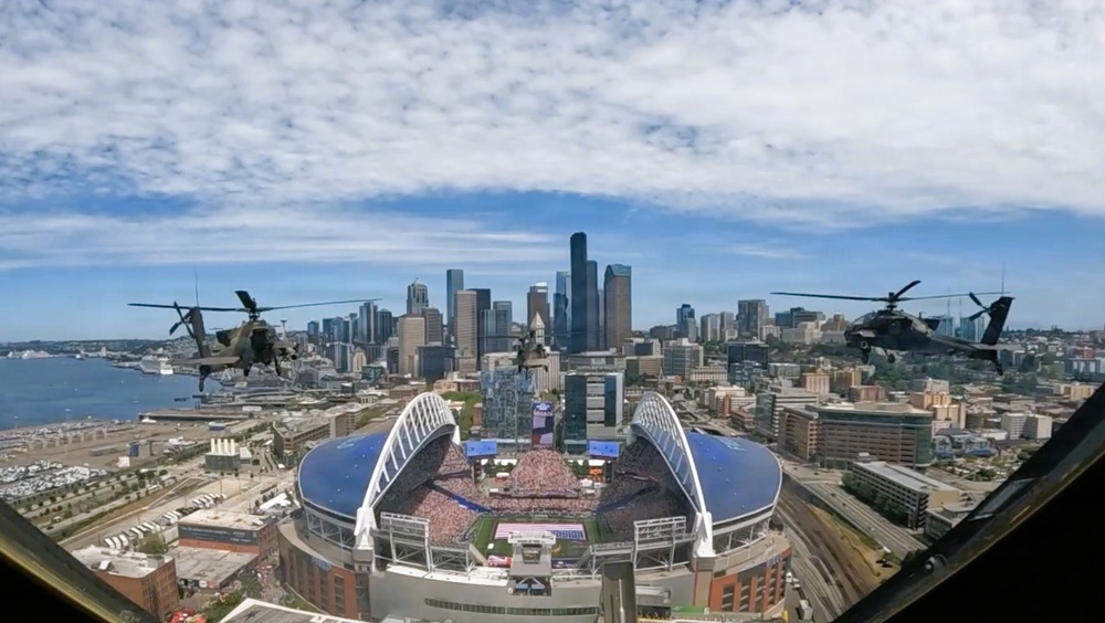 16th CAB Flies Formation over FIFA World Cup