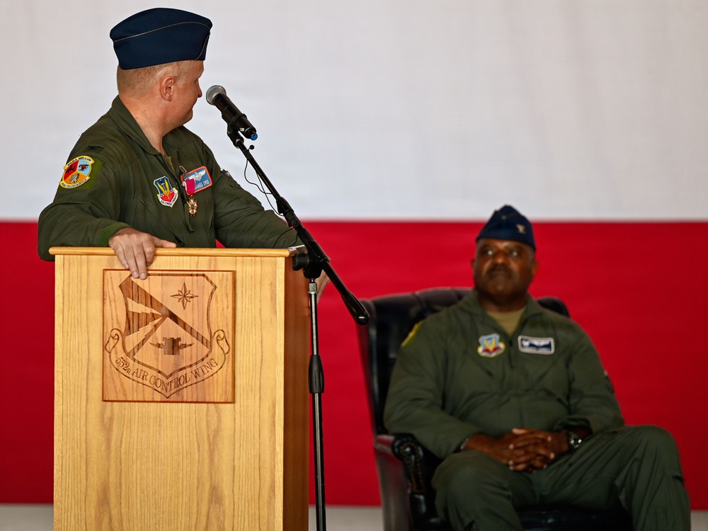 Allen assumes command of the 552nd Training Group