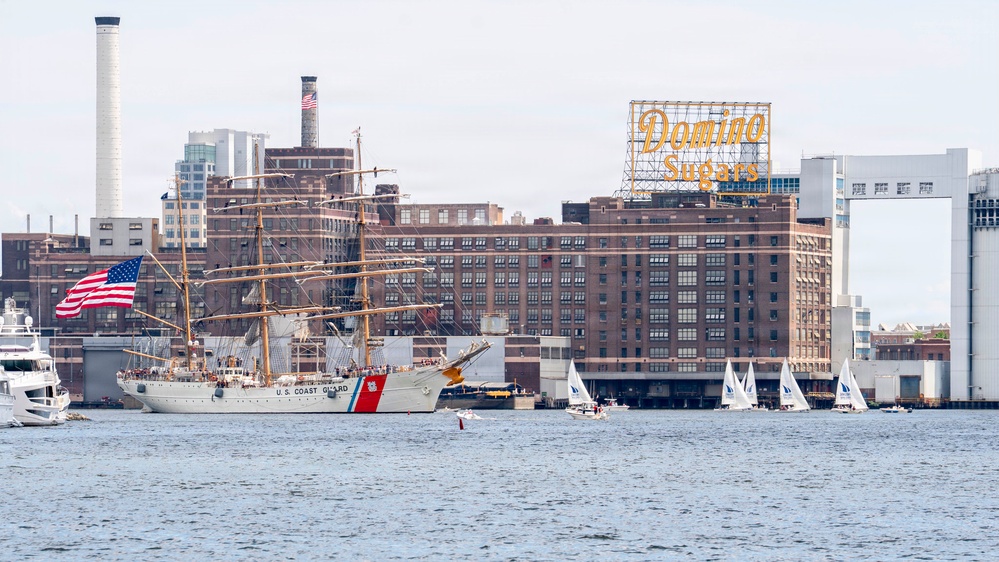 USCGC Eagle (WIX 327) Pulls Into Baltimore Harbor for Sail 250 Maryland