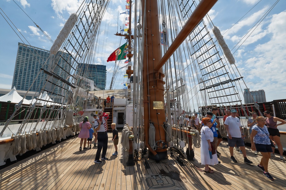 Portuguese navy training ship NRP Sagres welcomes visitors during SAIL250 Maryland