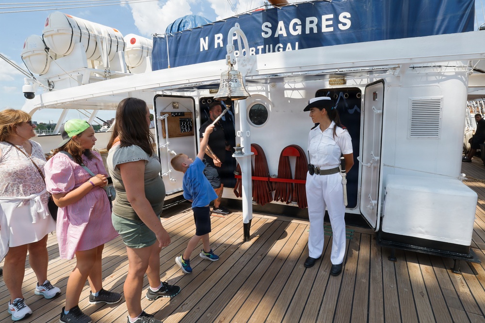 Portuguese navy training ship NRP Sagres welcomes visitors during SAIL250 Maryland