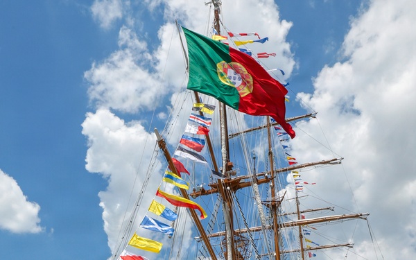 Portuguese navy training ship NRP Sagres welcomes visitors during SAIL250 Maryland