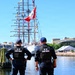 U.S. Coast Guard Maritime Enforcement Specialist's patrolling the baltimore inner harbour during Sail 250 Maryland
