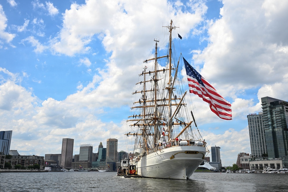 USCGC EAGLE Arrives in Baltimore for Sail250