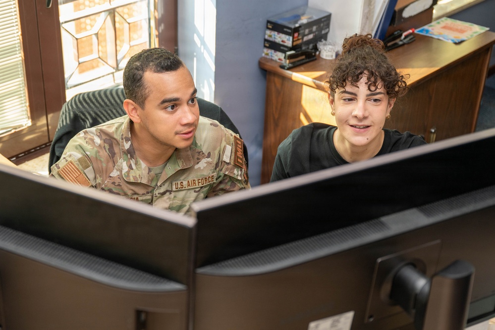 161st Logistics Readiness Squadron Logistics Specialist Learns Record Keeping System at Aviano Air Base
