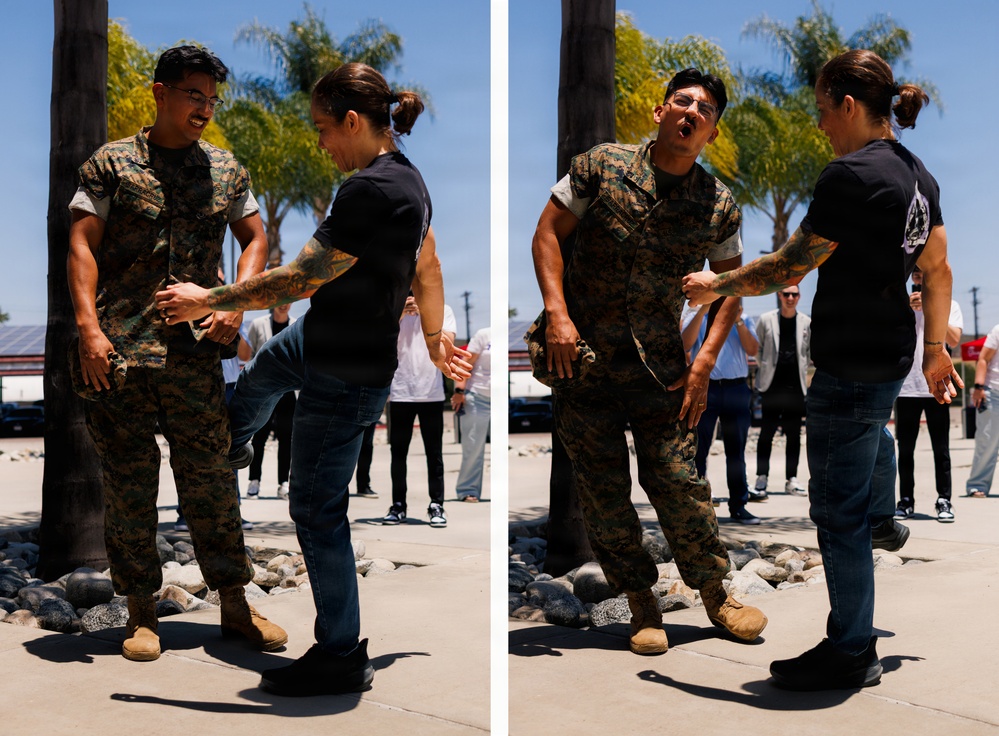 Marine Corps Veteran and PFL Fighter Liz Carmouche visits Camp Pendleton