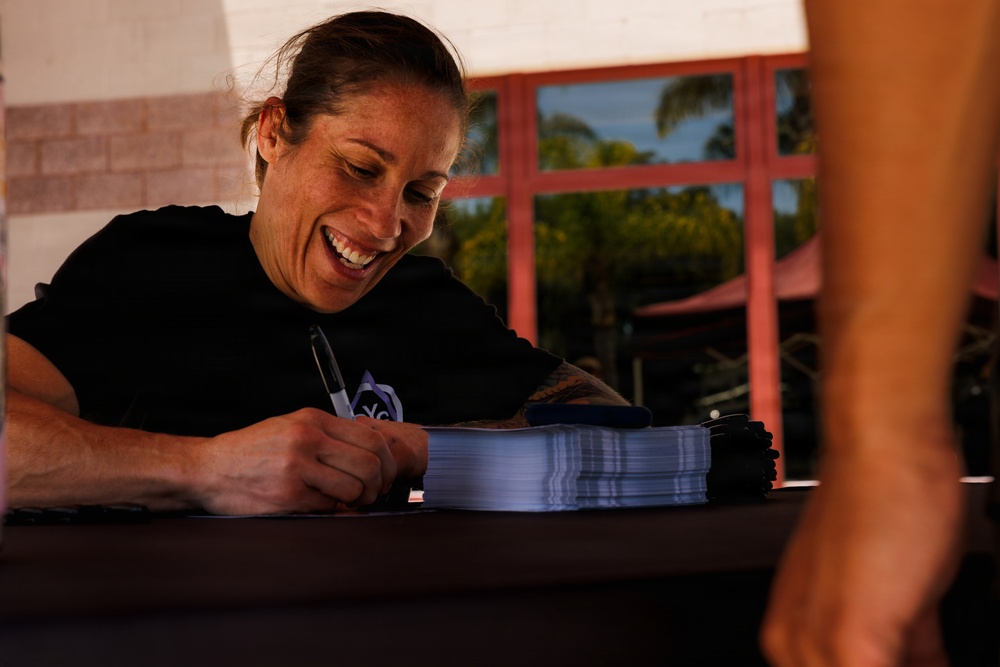 Marine Corps Veteran and PFL Fighter Liz Carmouche visits Camp Pendleton