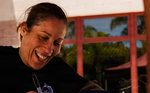 Marine Corps Veteran and PFL Fighter Liz Carmouche visits Camp Pendleton