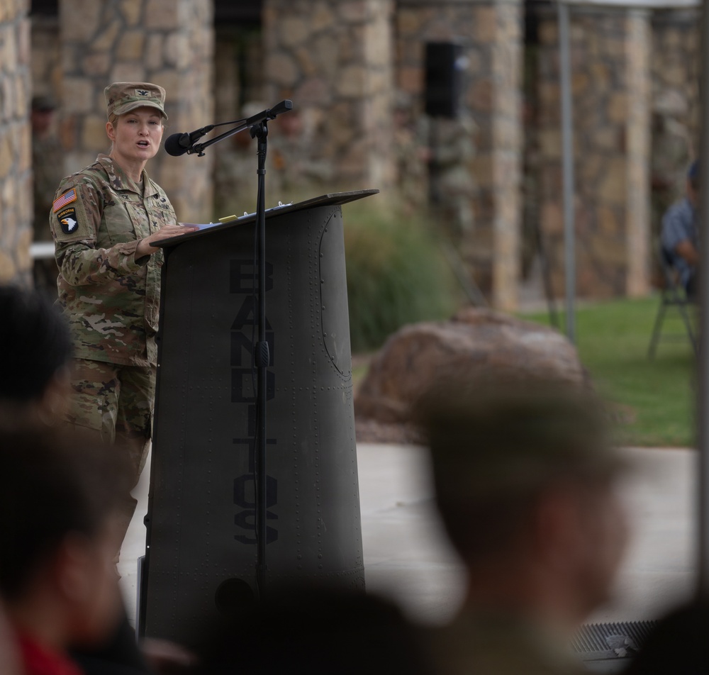 1st Armored Division Combat Aviation Brigade holds Transformation of Command ceremony