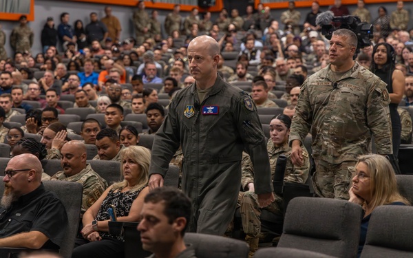 412th Test Wing command team address Airmen at Commander’s Call